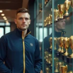 Hardy Matt avec trophées dans une salle de sport moderne