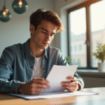 Jeune adulte avec smartphone et contrat Basic Fit