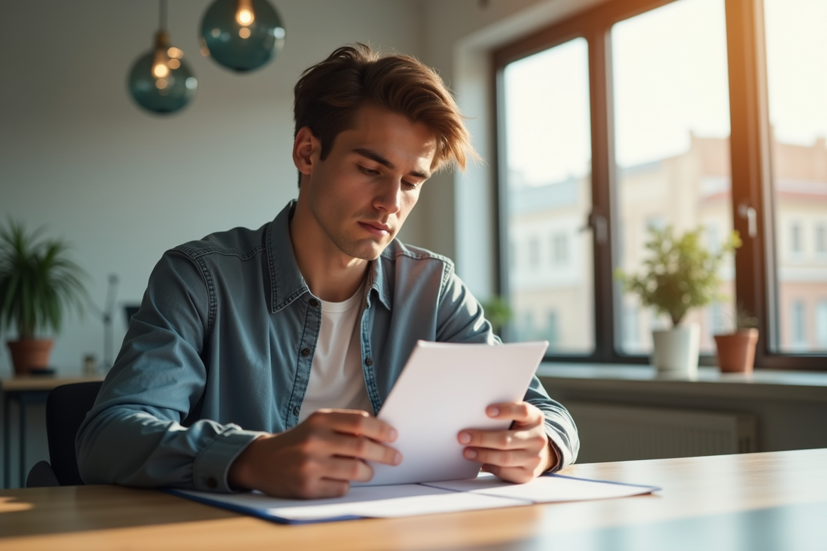 Jeune adulte avec smartphone et contrat Basic Fit