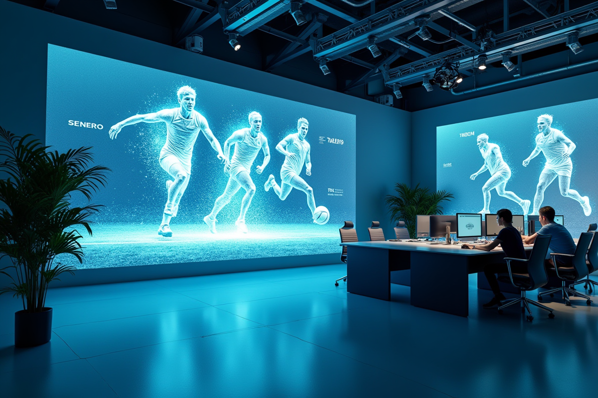 Laboratoire technologique avec hologrammes d